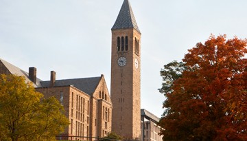 McGraw Tower and campus view