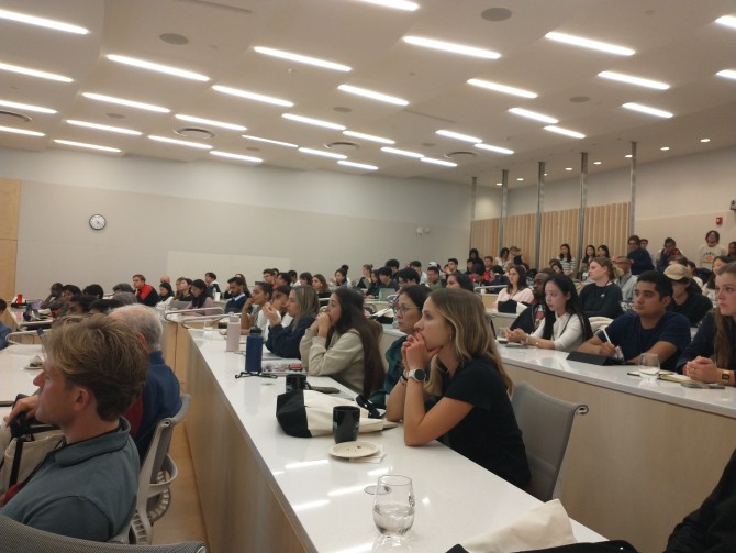 A classroom filled with students