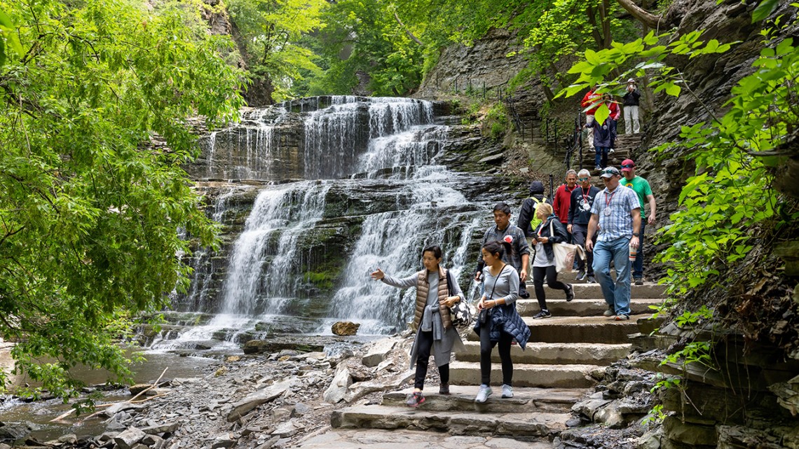 Cornell’s two on-campus gorges inspire and connect the community, but visitors should exercise caution – strong currents and underwater rock ledges make swimming especially dangerous.