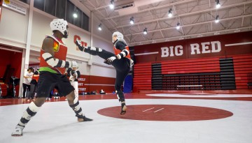 Sport Taekwondo at Cornell train in the Friedman Wrestling Center.